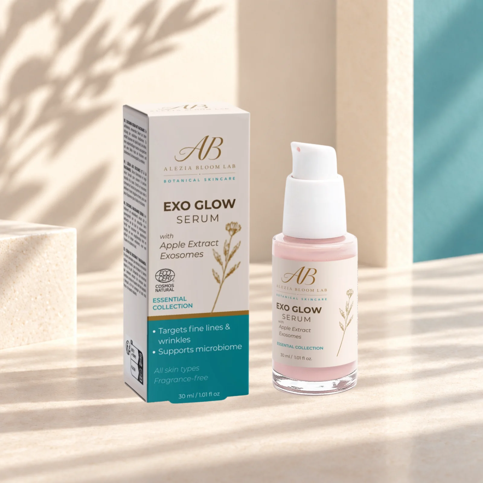 EXO GLOW Serum con envase visible